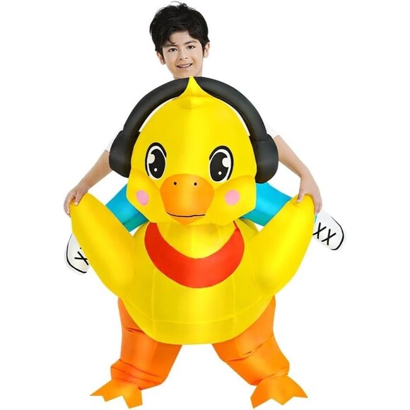 Ride On Duck Inflatable Halloween Costume Air Blow Up Kids 7-10 year Medium - Picture 5 of 11